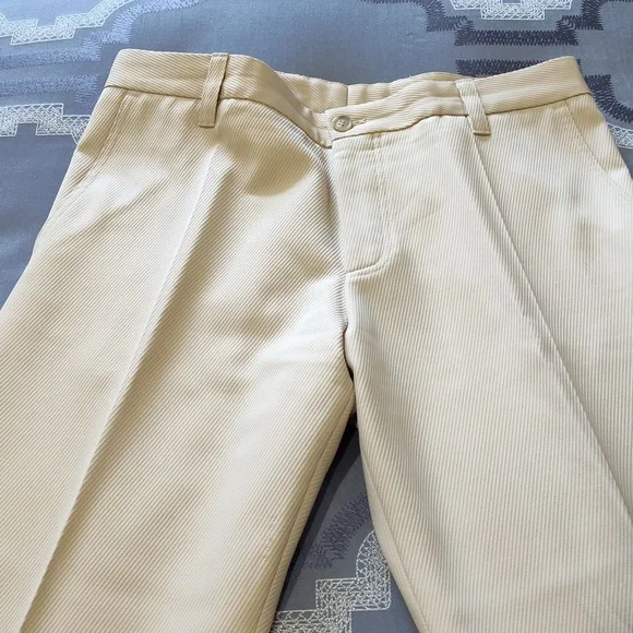 HUGO Cream Chevron Dress Pant 34R - Picture 1 of 7